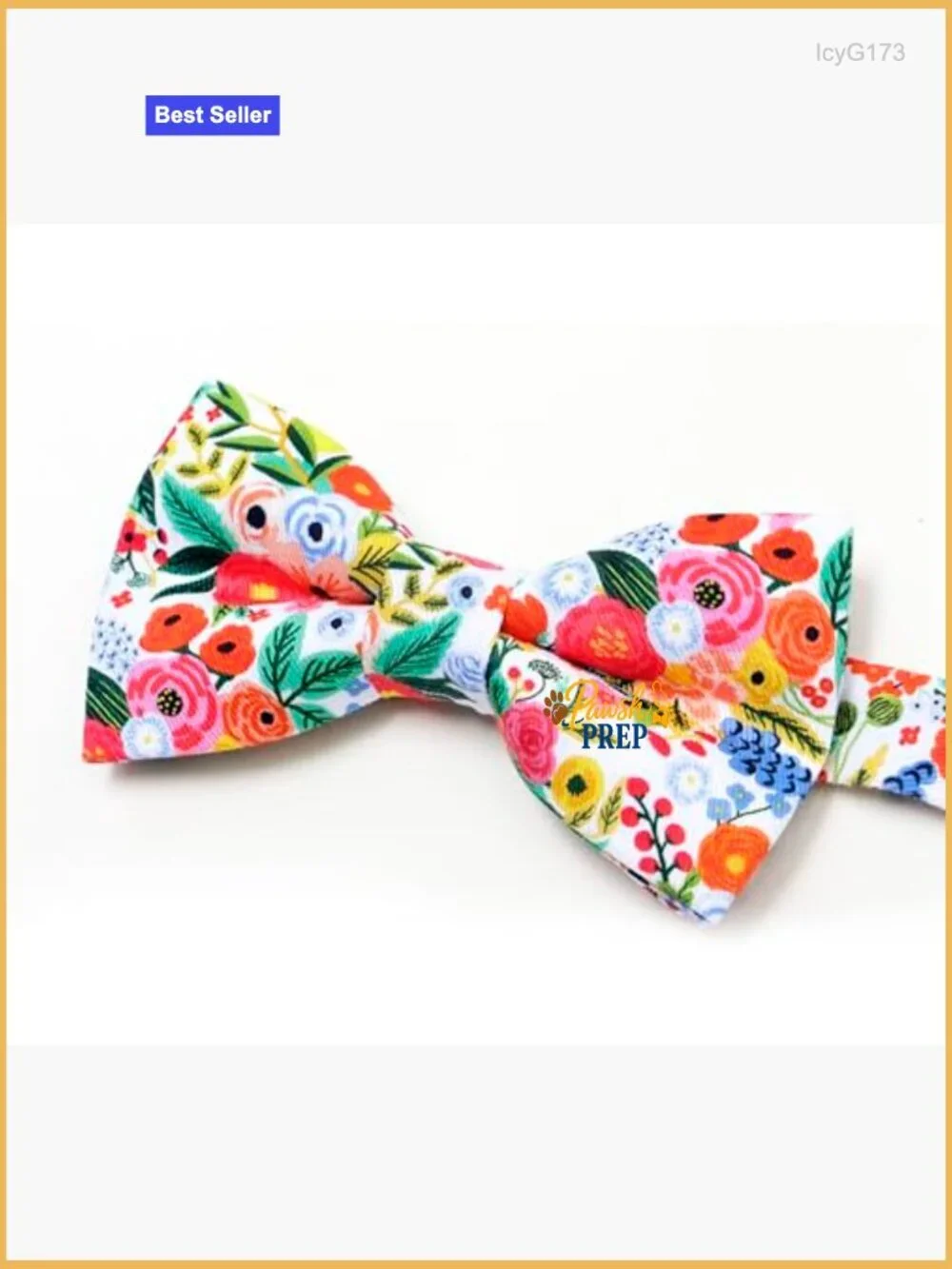 Floral Pattern Pre-Tied Bow Tie Adjustable One Size Cotton